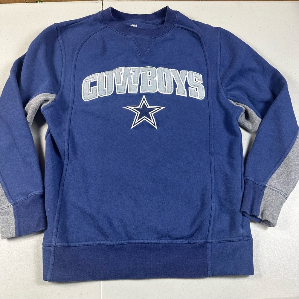 Dallas Cowboys Sweatshirt Mens Size Small Navy Grey Pro Line Logo